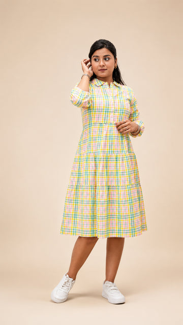 MULTI STRIPES SHORT DRESS