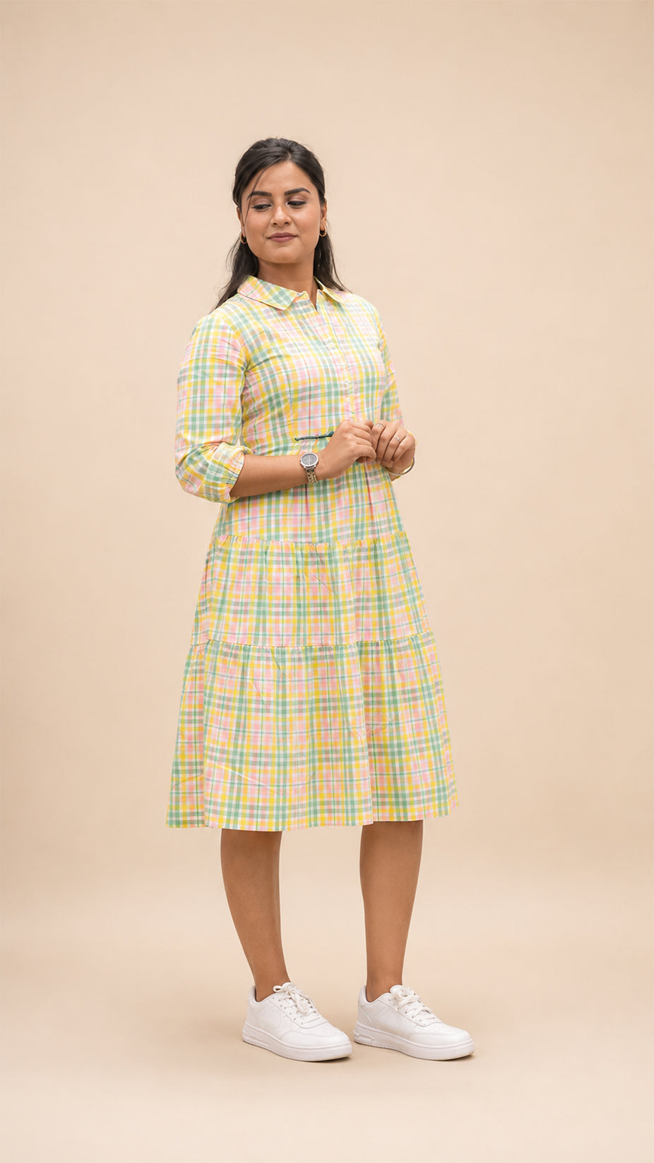 MULTI STRIPES SHORT DRESS