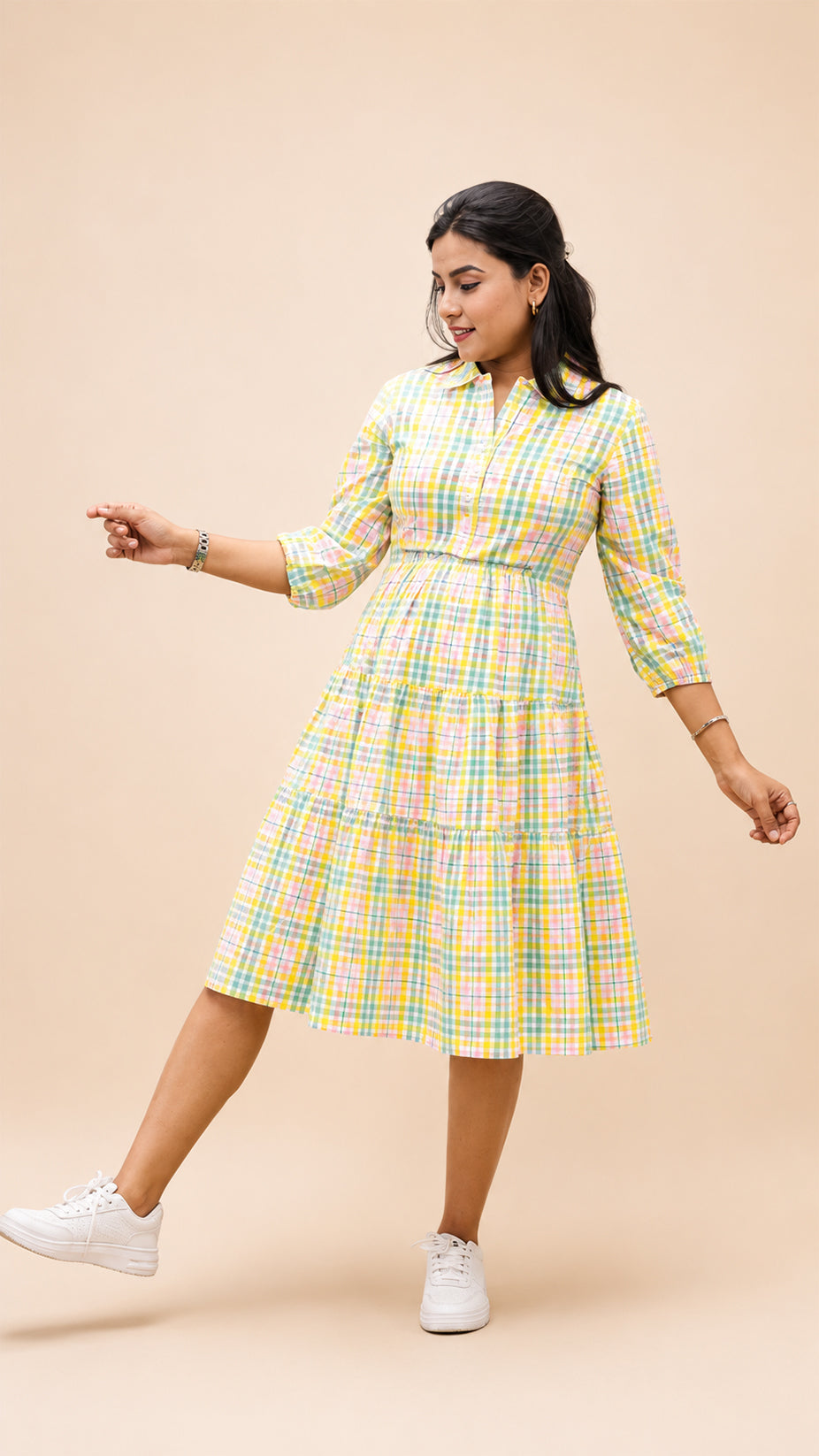 MULTI STRIPES SHORT DRESS