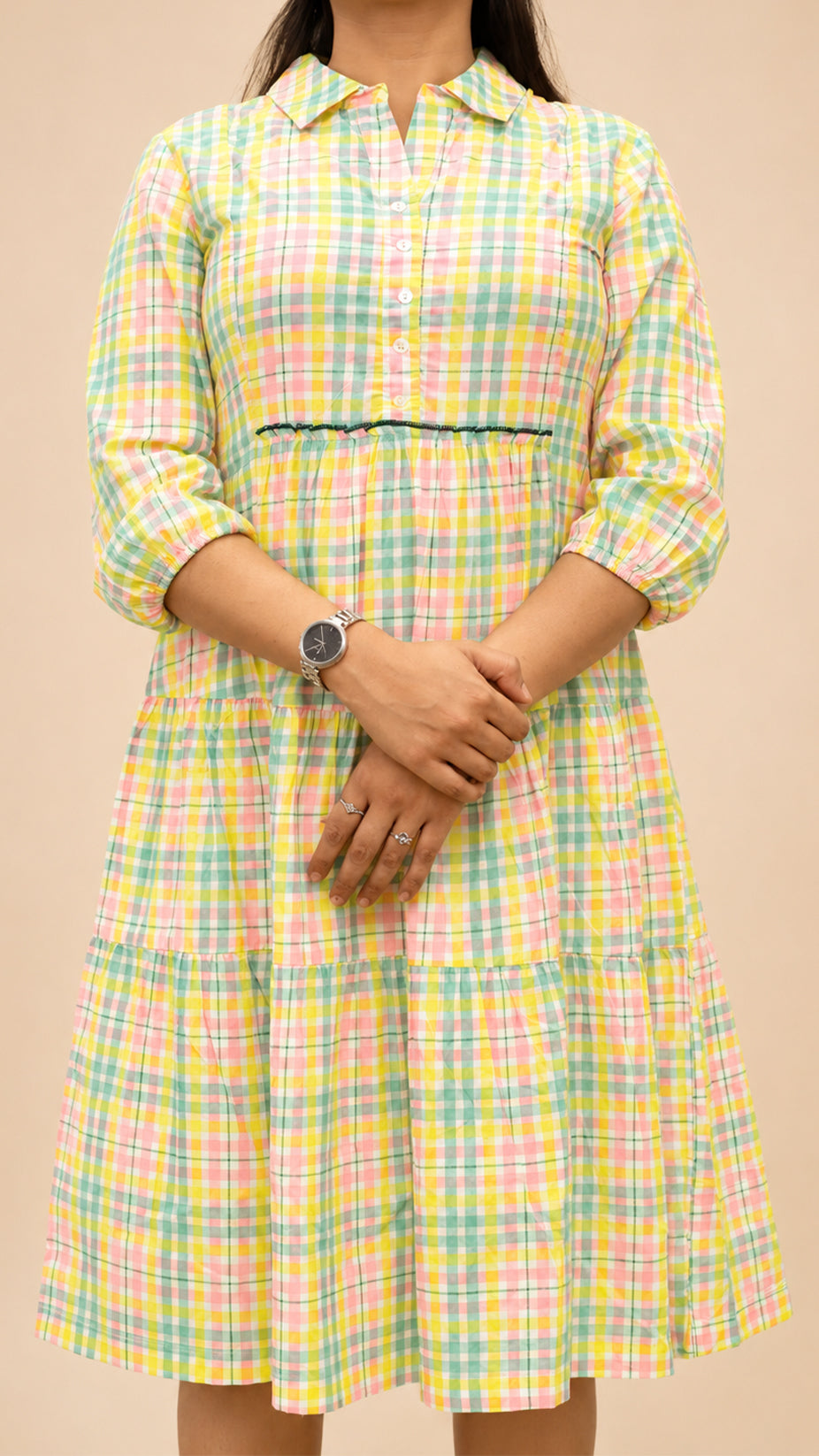 MULTI STRIPES SHORT DRESS