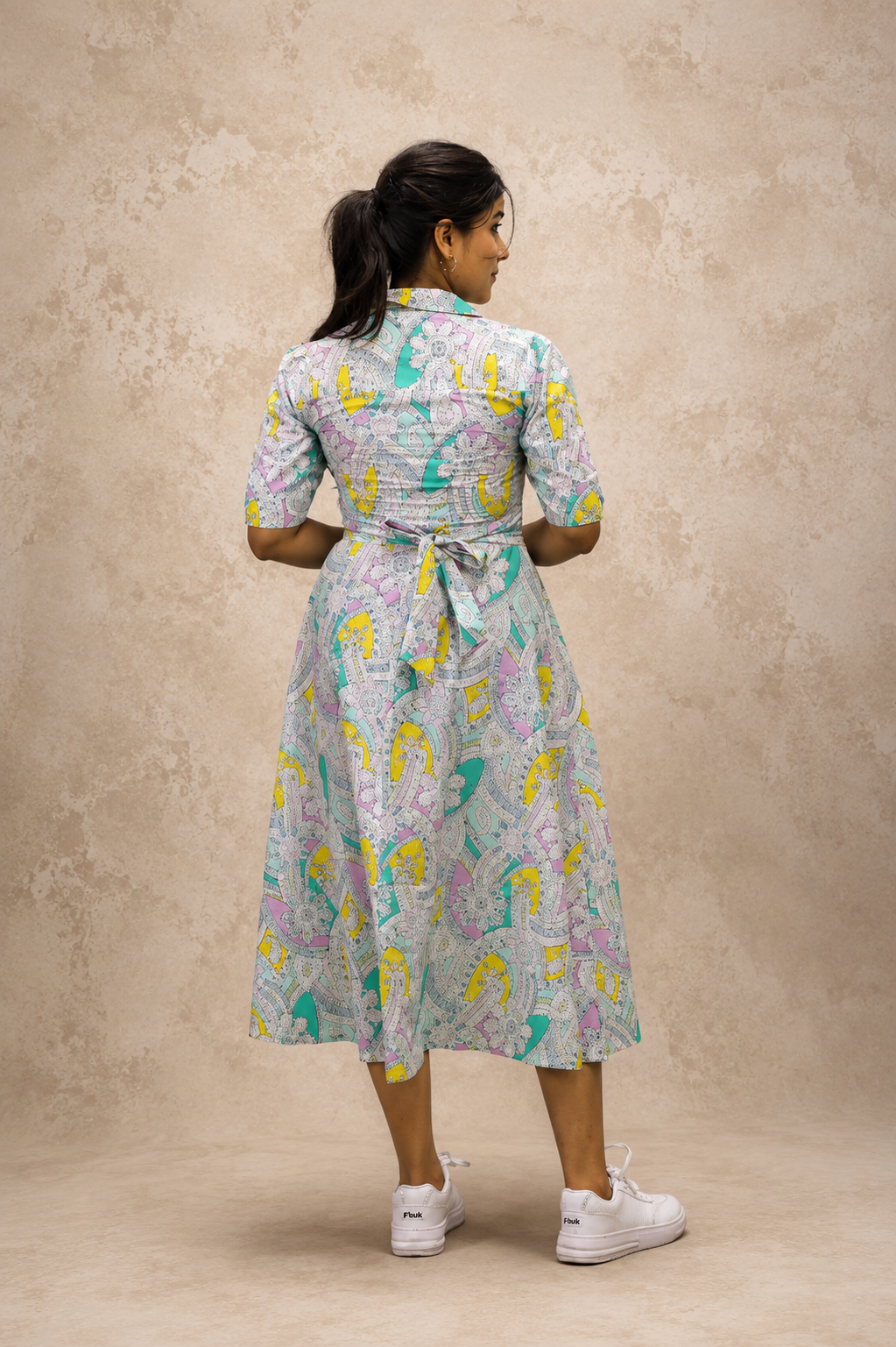 MULGTI PRINTED COTTON DRESS