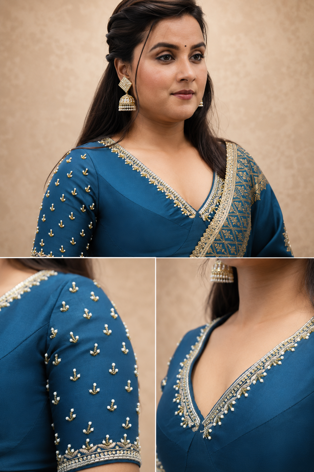 teal BANARSI SILK HAND WORK  LENGHGA SUT SET