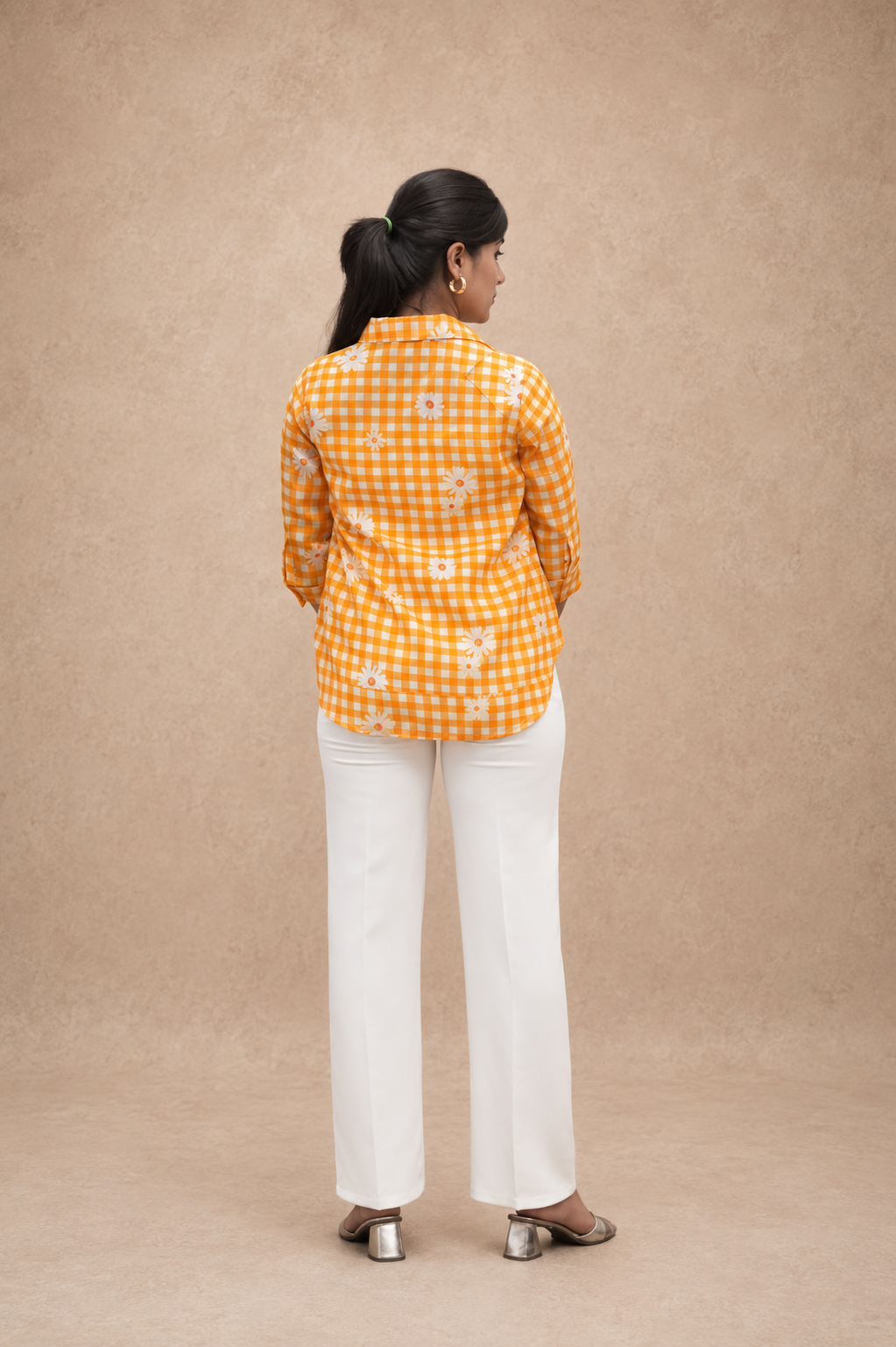 PINK CHANDARI FLORAL  PRINTED HAND WORK SHIRT