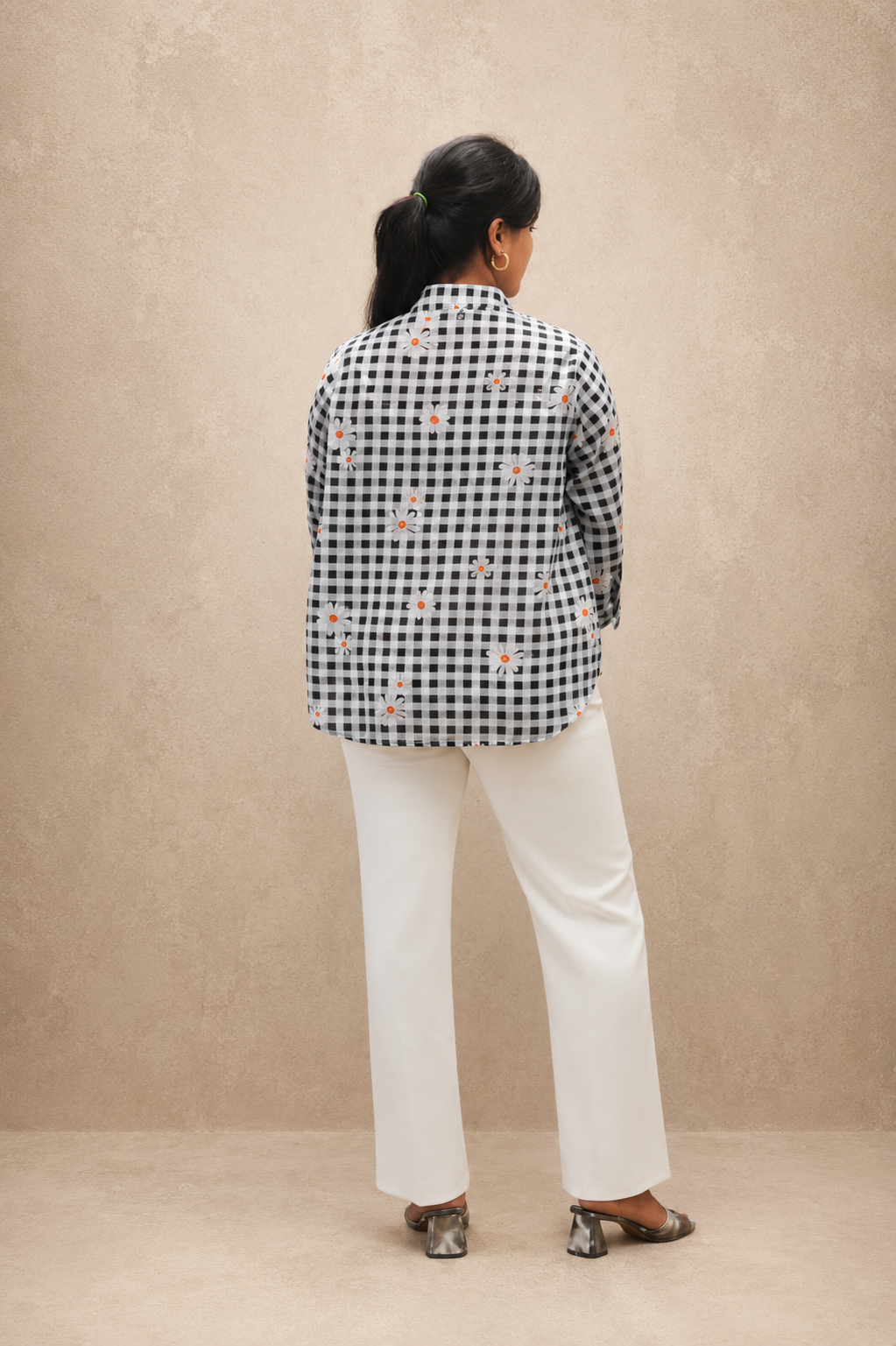 PINK CHANDARI FLORAL  PRINTED HAND WORK SHIRT